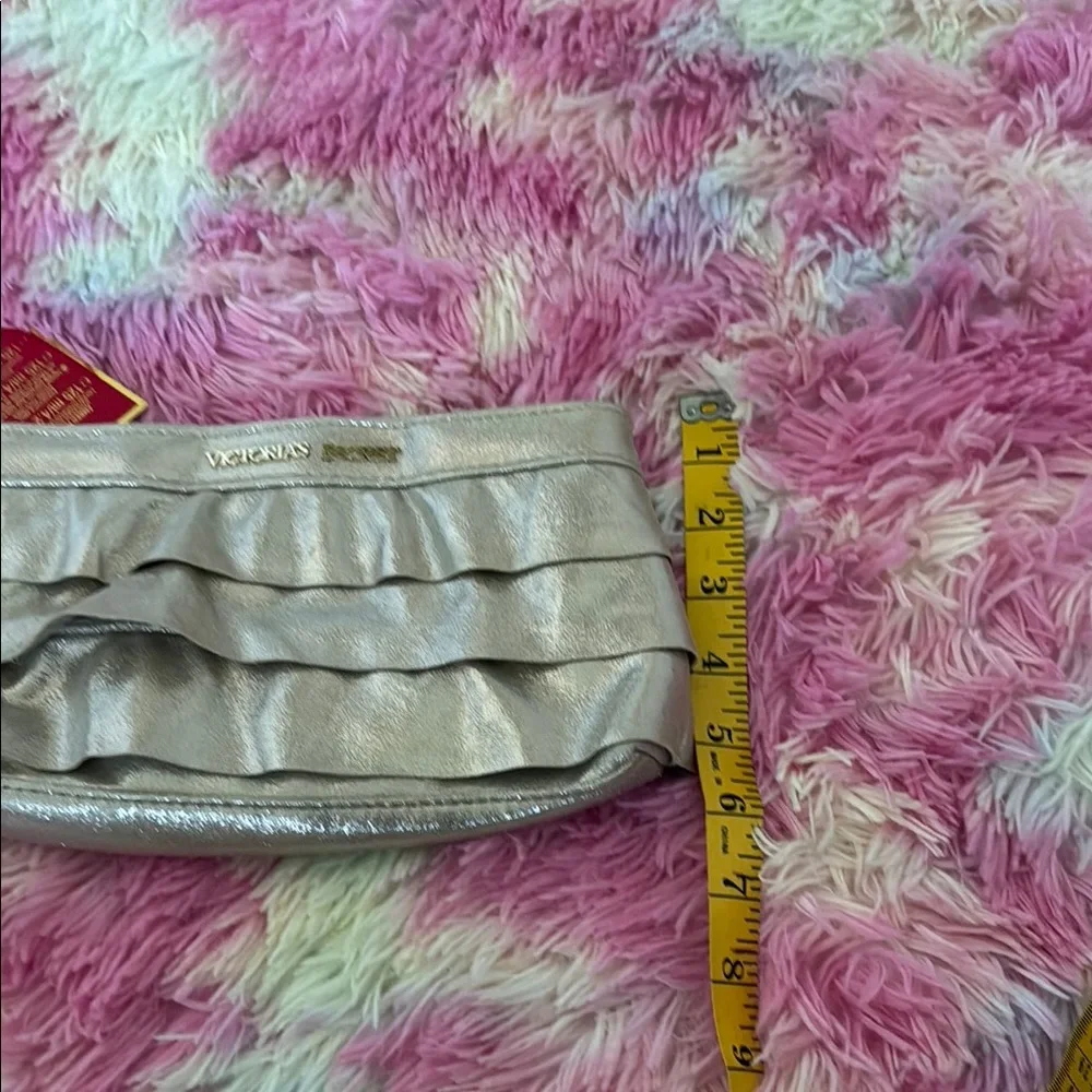 Victoria's‎ Secret Gold Ruffled Cosmetic Bag
